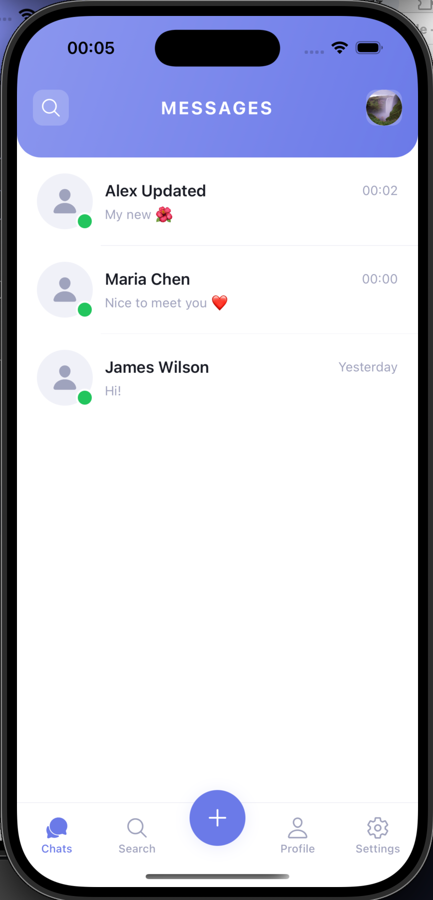 BizChat — список чатов